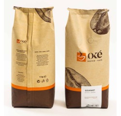 Oké café en grains, paquet de 1 kg, Gourmet