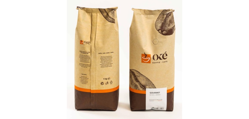 Oké café en grains, paquet de 1 kg, Gourmet