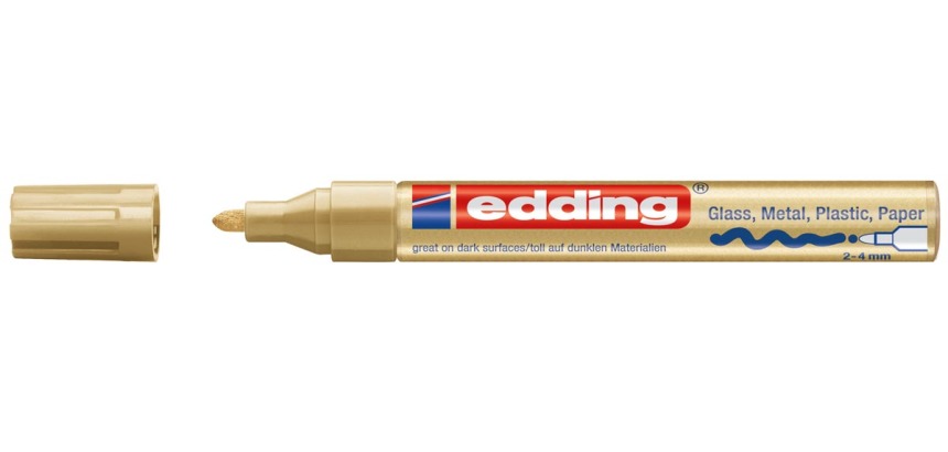 Edding marqueur peinture, e-750 CR, or