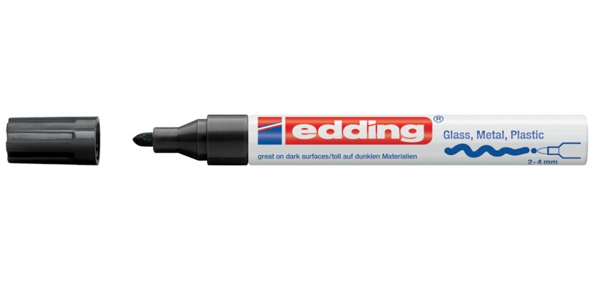 Marqueur edding 750 peinture laqué ogive 2-4mm noir