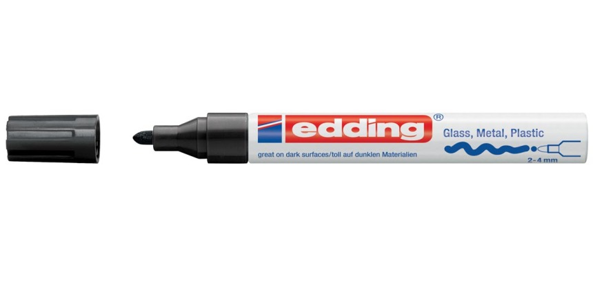 Marqueur edding 750 peinture laqué ogive 2-4mm noir