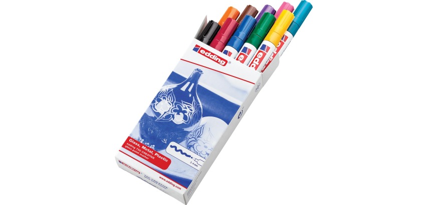 Edding marqueur peinture 750, set de 10 pièces en couleurs assorties