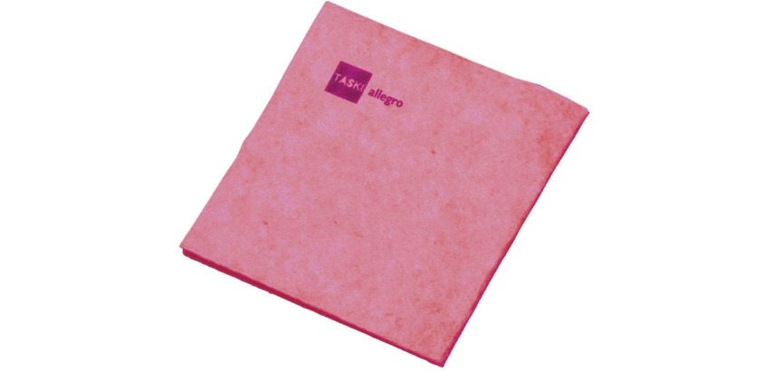 Taski Allegro reinigingsdoek, rood, pak van 25 stuks