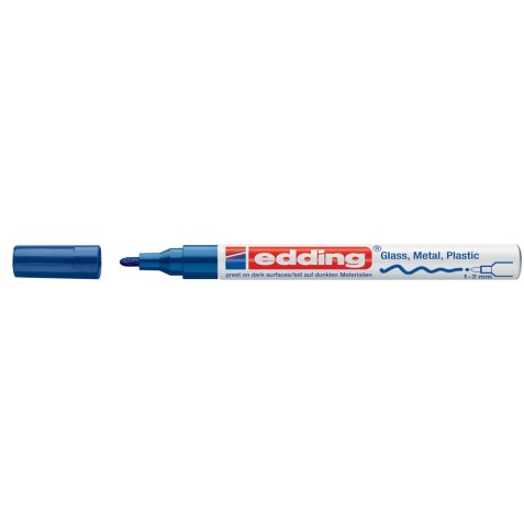 Edding glanslakmarker e-751 CR blauw