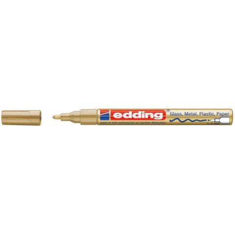 Edding glanslakmarker e-751 CR goud