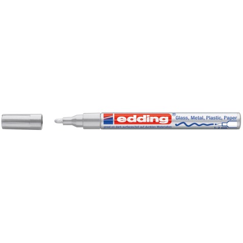 Edding glanslakmarker e-751 CR zilver