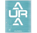 Aurora block of paper, ft 16.5 x 21 cm, 75 sheets, 2 holes, commercial grid