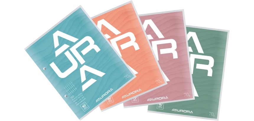 Aurora block of paper, ft 16.5 x 21 cm, 75 sheets, 2 holes, commercial grid