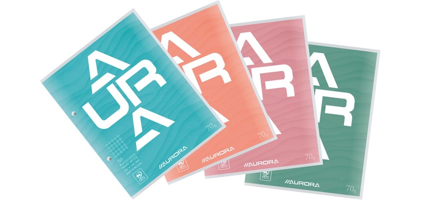Aurora Blockkurs, ft 16,5 x 21 cm, 75 Blätter, 2 Löcher, kariert 5 mm