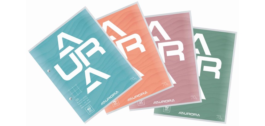 Aurora cursusblok, ft 16,5 x 21 cm, 75 vel, 2-gaatsperforatie, geruit 10 mm