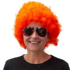Orange wig, curly