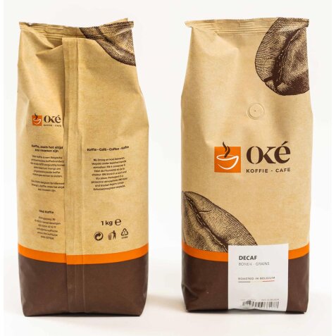 Oké café en grains, paquet de 1 kg, Deca