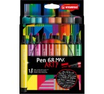STABILO pen 68 MAX ARTY felt-tip, case of 18 pieces, assorted