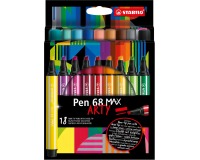 STABILO pen 68 feutre MAX ARTY, étui de 18 pièces, assorti