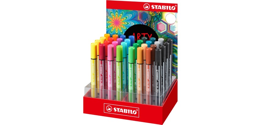 STABILO Pen 68 MAX ARTY feutre, display de 32 pièces, couleurs assorties