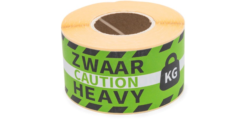Waarschuwingsetiket Rillprint heavy 46x125mm groen 250 stuks