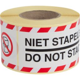 Rillprint étiquettes Do not stack, ft 46 x 125 mm, rouleau de 250 pièces