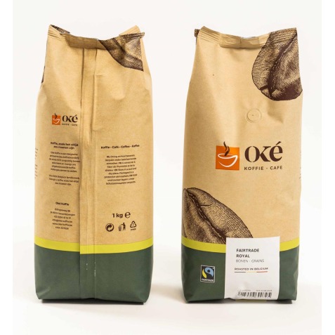 Oké café en grains, paquet de 1 kg, Fairtrade Royal