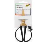 Folia ciseaux de bricolage, ft 14,5 cm, bouts pointus, inox, noir, blister de 1 pièce