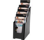 Deflecto présentoir de documents ft 1/3 A4, 4 compartiments, noir