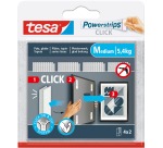 tesa Powerstrips Click Medium Adhesive 4 pairs white