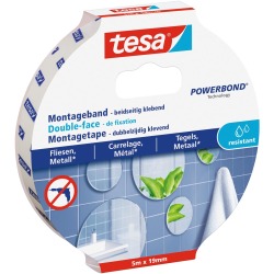 Tesa Powerbond montagetape Waterproof, 19 mm x 5 m