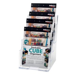 <table display 4 compartments A5 size transparent</table>