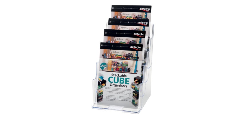 <table display 4 compartments A5 size transparent</table>