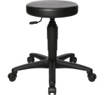 Topstar Hocker Tec 70, ohne Fußring, mit Rollen, schwarz
