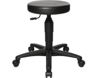 Topstar kruk Tec 70, zonder voetring, met wieltjes, zwart
