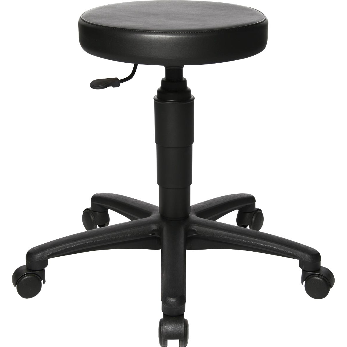 Topstar tabouret Tec 70, sans anneau repose-pieds, avec roues, noir