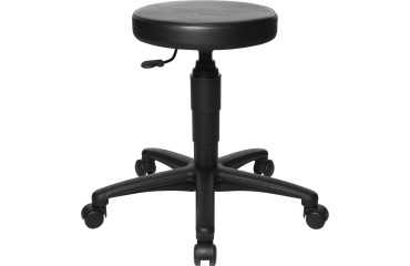 Topstar kruk Tec 70, zonder voetring, met wieltjes, zwart