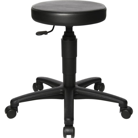 Topstar tabouret Tec 70, sans anneau repose-pieds, avec roues, noir