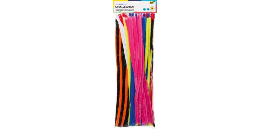 Folia chenille yarn pack of 100 pieces, diameter 14 mm