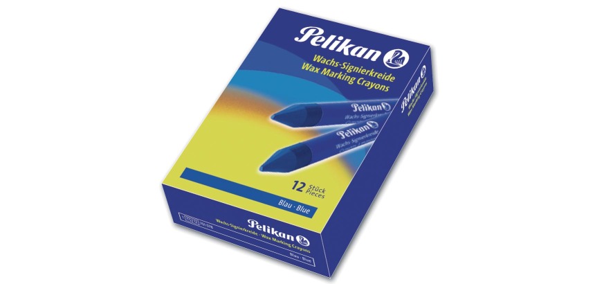Pelikan crayon de cire à marquer 772 bleu, boîte de 12 pièces