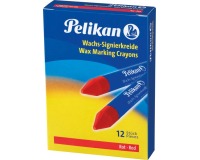 Pelikan crayon de cire à marquer 772 rouge, boîte de 12 pièces