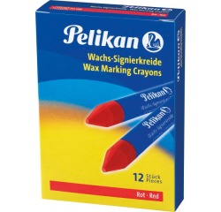 Pelikan crayon de cire à marquer 772 rouge, boîte de 12 pièces