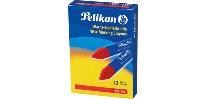 Pelikan wax marking crayon 772 red, box of 12 pieces