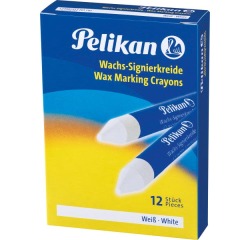 Pelikan crayon de cire à marquer 772 blanc, boîte de 12 pièces