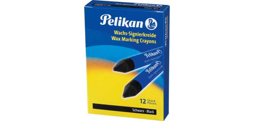 Pelikan crayon de cire à marquer 772 noir, boîte de 12 pièces