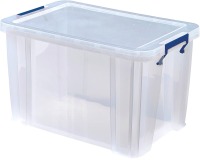 Bankers Box storage box 26 liters, transparent with blue handles, individually packed in cardboard
