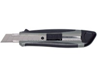 MAUL cutter Softgrip met rem, 18 mm, grijs