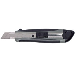 MAUL cutter Softgrip avec frein, 18 mm, gris