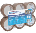 DONAU verpakkingsplakband Hot-Melt, 50 micron, 48 mm x 66 m, bruin
