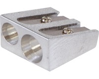 OFFICE products potloodslijper, 2 gaats, uit metaal