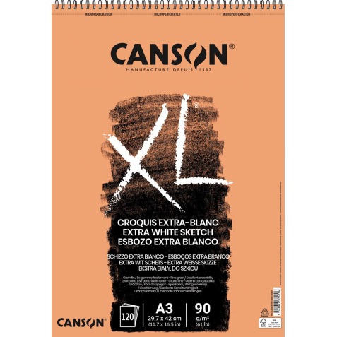 Canson album de croquis XL Extra White ft 29,7 x 42 cm (A3)