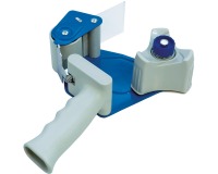 DONAU dérouleur pour ruban d'emballage, métal, pour rouleaux jusqu'au 50 mm, bleu-gris