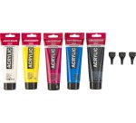 Amsterdam peinture acrylique primaire 120 ml, 5 tubes + 3 becs verseurs