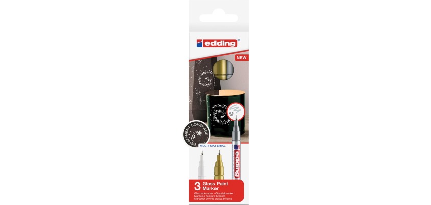Edding paint marker 780/3, assorted metallic colors