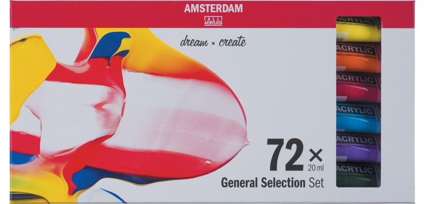 Amsterdam acrylic paint 20 ml tube, box of 72 pieces